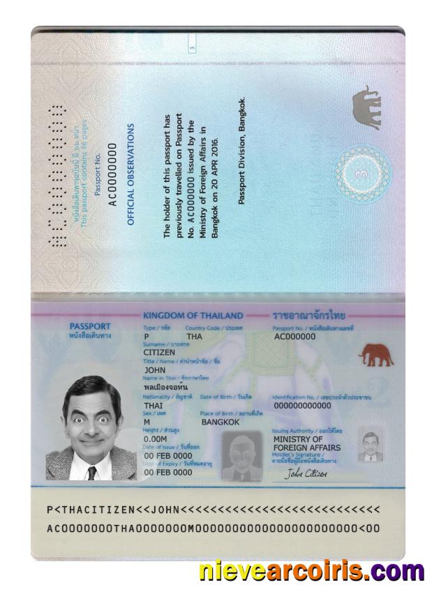 Thailand passport new version